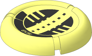 Technic Disc  5 x  5 Projectile with Bionicle Kanoka 631 Onu-Metru Pattern