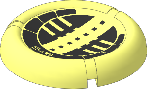 Technic Disc  5 x  5 Projectile with Bionicle Kanoka 646 Onu-Metru Pattern