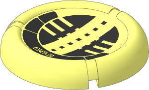 Technic Disc  5 x  5 Projectile with Bionicle Kanoka 663 Onu-Metru Pattern
