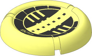 Technic Disc  5 x  5 Projectile with Bionicle Kanoka 677 Onu-Metru Pattern