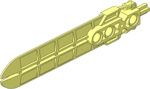 Constraction Blade 12L Double-Edged Sword with  3 Pinholes and Axle