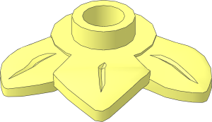 Plate  1 x  1 Round with  3 Leaves