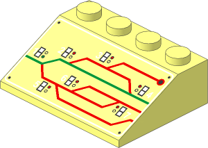 Slope Brick 33  3 x  4 with Train Railyard Switching Pattern