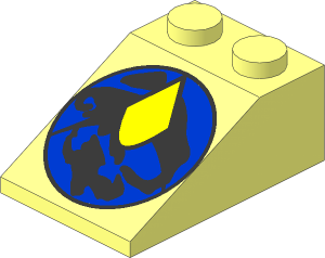 Slope Brick 33  3 x  2 with Explorien Logo Pattern