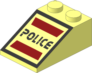 Slope Brick 33  3 x  2 with Space Police I Pattern