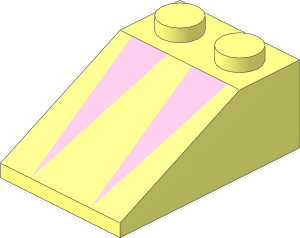 Slope Brick 33  3 x  2 with Pink Triangles Pattern