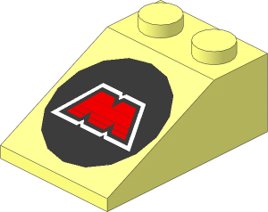 Slope Brick 33  3 x  2 with MTron Logo Pattern
