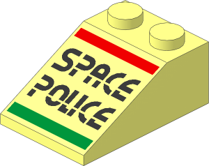 Slope Brick 33  3 x  2 with Space Police II Pattern