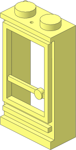~Door  1 x  2 x  3 Left with Solid Stud with Hole