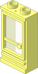 Door  1 x  2 x  3 Left with Open Stud with Hole (Complete)