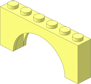 Arch  1 x  6 x  2 with Thick Top and Reinforced Underside