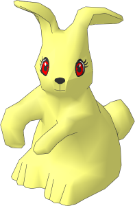 Animal Rabbit with Eyes and Nose Pattern