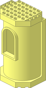 Panel  6 x  8 x 12 Tower with Arched Window