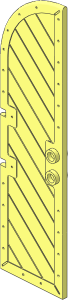 Door  1 x  4 x 11.333 with Arched Top and Two Studs on Each Side