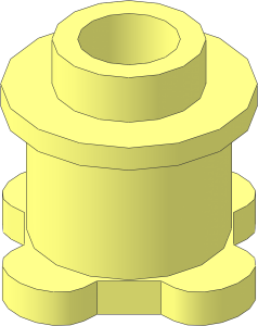 Brick  1 x  1 x   2/3 Round with Scala Base