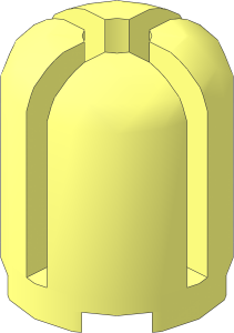 Cylinder  2 x  2 x  2.4 with Dome Top and Slots