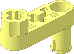 Technic Beam  3 x  0.5 Liftarm with Boss and Pin with Open Central Axle Hole