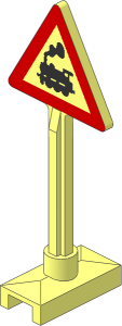 Roadsign Triangular Type 1 with Locomotive no Rail Pattern