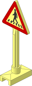 Roadsign Triangular Type 1 with Ped. Crossing Type 2 Pattern