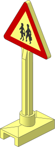 Roadsign Triangular Type 1 with Pedestrians Pattern