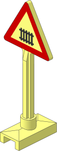 Roadsign Triangular Type 1 with Level Crossing Small Pattern