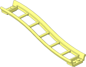 Train Track Roller Coaster Ramp  4 x 16 x  3 S-Shape