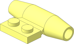 Plate  1 x  2 with Jet Engine and Smooth Hole