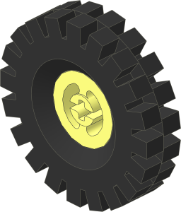 Wheel Rim  8 x 17.5 with Axlehole with Black Tyre 10/130 x 17
