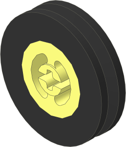 Wheel Rim  8 x 17.5 with Axlehole with Black Tyre  7/ 86 x 17 with Centre Groove