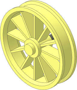 Wheel  8 x 35 with 12 Spokes (Complete)
