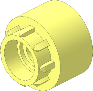 Technic Transmission Driving Ring Extension with Eight Clutch Teeth