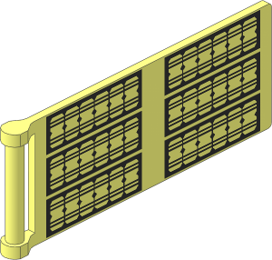 Flag  8 x  3 with Rod without Reinforced Base and Flat Sides with Solar Panel Pattern