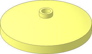 Dish  4 x  4 Inverted with Hollow Stud