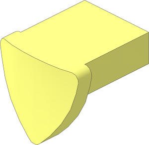 Tile  1 x  1 with Curved Triangle