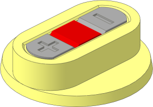 Electric Powered Up Remote Handset Swiveling Control Buttons