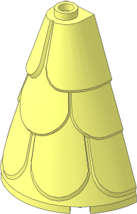 Cone  4 x  2 x  4 Half with Roof Tiles