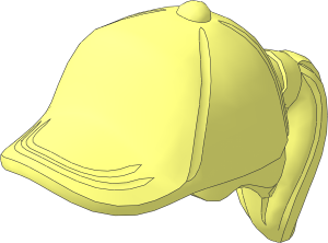 Minifig Hair with Ponytail and Baseball Cap