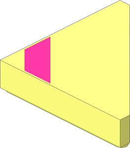Tile  2 x  2 Triangular with Magenta Diagonal Stripe Pattern