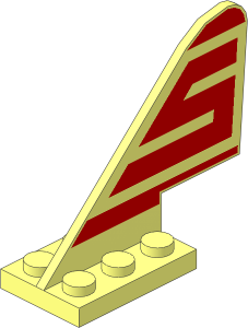 Tail  2 x  5 x  3.667 Plane with Sterling Airways Logo Pattern