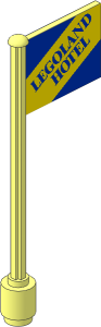 Flag on Flagpole Type 5 with Legoland Hotel Sticker