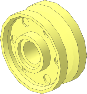 Wheel Rim  8 x 18 with Deep Centre Groove, Deep Spokes and Peghole