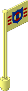 Flag on Flagpole Type 5 with Coastguard Pattern