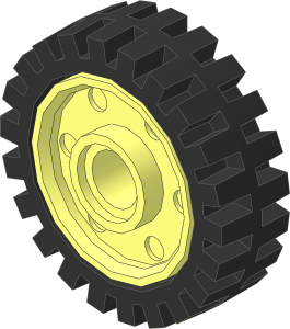 Wheel Rim  8 x 18 with Deep Centre Groove, Deep Spokes and Peghole with Tyre  7/ 45x 17 Offset Tread with Middle Band