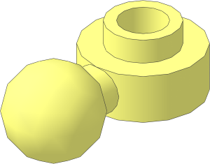 Plate  1 x  1 Round with Towball