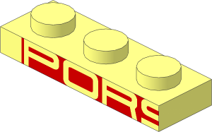Plate  1 x  3 with "PORSCHE" First Half Pattern