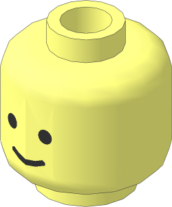 Minifig Head with Standard Grin Pattern (Blocked Hollow Stud)