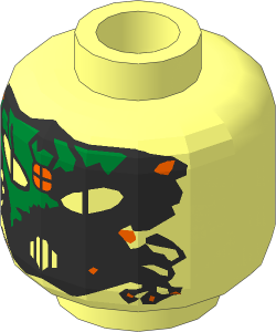 Minifig Head with Silver Mask and Mouth Grille Pattern