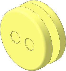 ~Minifig Head Round  1.8 x  1.8 Biscuit