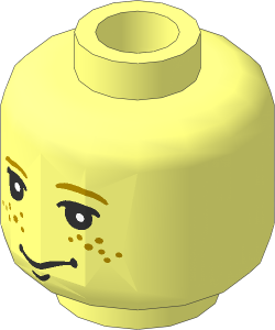Minifig Head with HP Ron Weasley Pattern