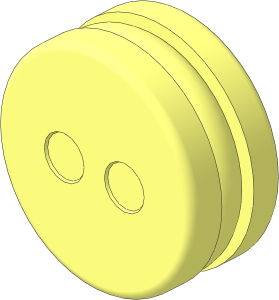 Minifig Head Round  1.8 x  1.8 Biscuit with Filling